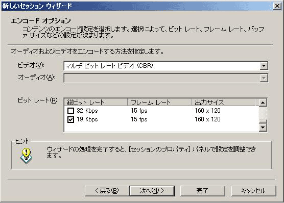 エンコードオプション